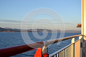 Cruise ship arriving to Olbia