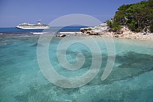 Cruise ship in the Caribbean