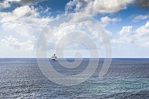 Cruise ship in Caribbean sea