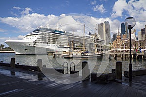 Cruise ship Celebrity Solstice in Sydney Harbour.