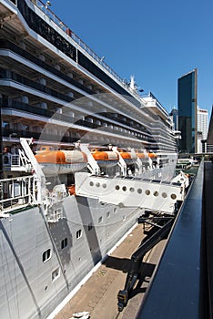 Cruise ship and city