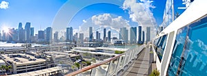 Cruise ship departing to Caribbean vacation from Miami port