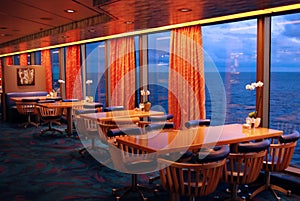 Cruise ship dining room