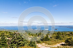 Cruise Ship in Distance from Cadillac Mountain