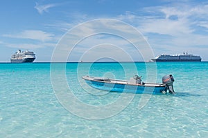 Cruise Ship from a Distance in the Carribeans