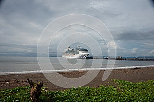 Cruise ship at the dock in Puntarenas Costa Rica