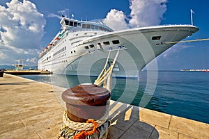 Cruise ship on dock in Zadar