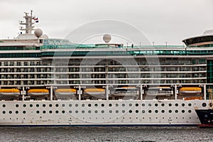 Cruise ship docked in Circular Quay.