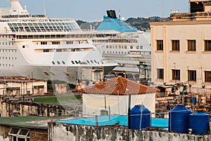 Cruise ship docked in Havana Cuba