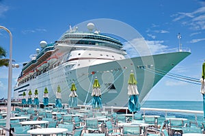 Cruise ship docked in Key West, Florida