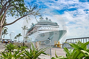 Cruise ship docked in Key West, Florida