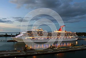 Cruise Ship at dusk