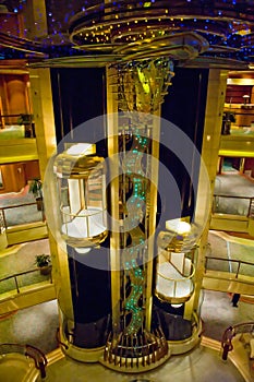 Cruise ship elevators photo