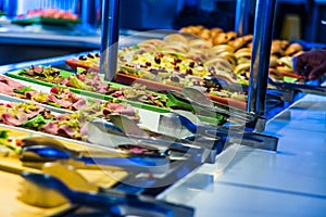 Cruise ship food buffet