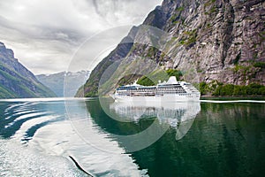 Cruise Ship in Geiranger fjord, Norway