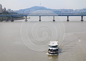 Cruise ship on Han river in Seoul