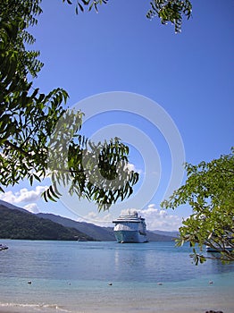 Cruise ship in harbor