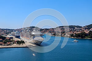 Cruise Ship in the Harbour of Dubrovnik