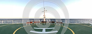 Cruise ship helipad at sea sailing