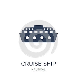 Cruise Ship icon. Trendy flat vector Cruise Ship icon on white b