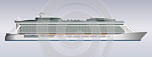 Cruise ship illustration vector