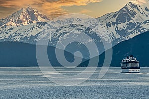 Cruise Ship on the Inside Passage in Alaska