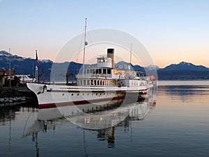 Cruise ship on Lake Geneva 02, Switzerland