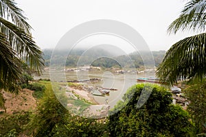 Cruise ship in Laos Pakbeng