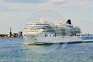 Cruise Ship Leaving New York Harbor