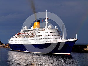 Cruise Ship Leaving The Quayside