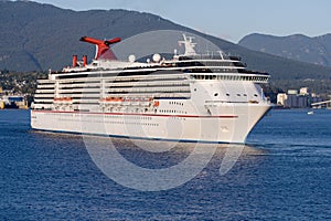 Cruise ship leaving Vancouver Harbour photo