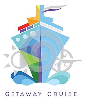 Cruise Ship Logo Colorful