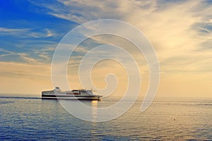 Cruise ship in Mediterranean Sea