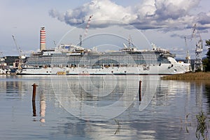 Cruise Ship in Monfalcone Shipyard