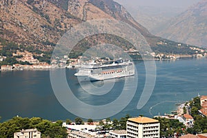 Cruise ship MSC Musica in Kotor Bay