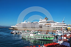 Cruise Ship at Muelle Prat Pier - Valparaiso, Chile photo