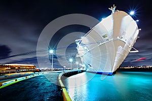 Cruise ship at night