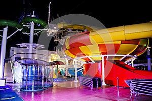 Cruise ship at night