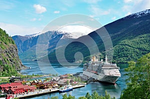 Cruise Ship on Norwegian Fjord