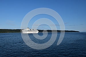 cruise ship off the shores near Campbell River, BC