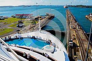 Cruise ship in the Panama Canal