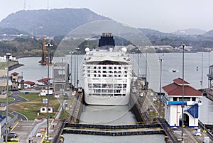 Cruise Ship In Panama Canal