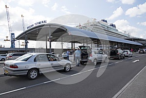 Cruise ship and passenger terminal Southampton UK