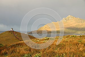 Cruise ship passengers visiting Cape Horn, Tierra del Fuego