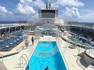 Cruise ship pool deck