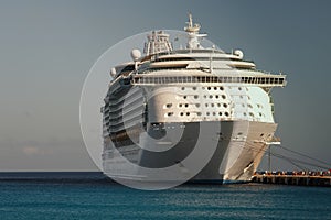 A cruise ship in port