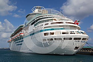 Cruise ship in port photo