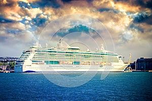 Cruise ship in port