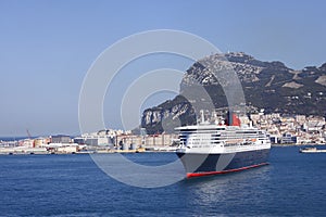 Cruise ship in port Gibraltar