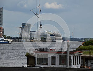 Cruise Ship in the Port of Hamburg